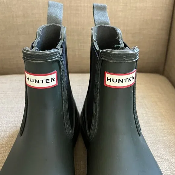 Hunter Chelsea Short Rain Boots Women's Size 8 Dark Hunter Green - Picture 9 of 13